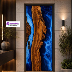 Pintu Resin Epoksi Kombinasi Kayu Alami Eksklusif