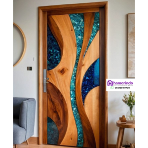 Pintu Resin Kombinasi Kayu Eksklusif