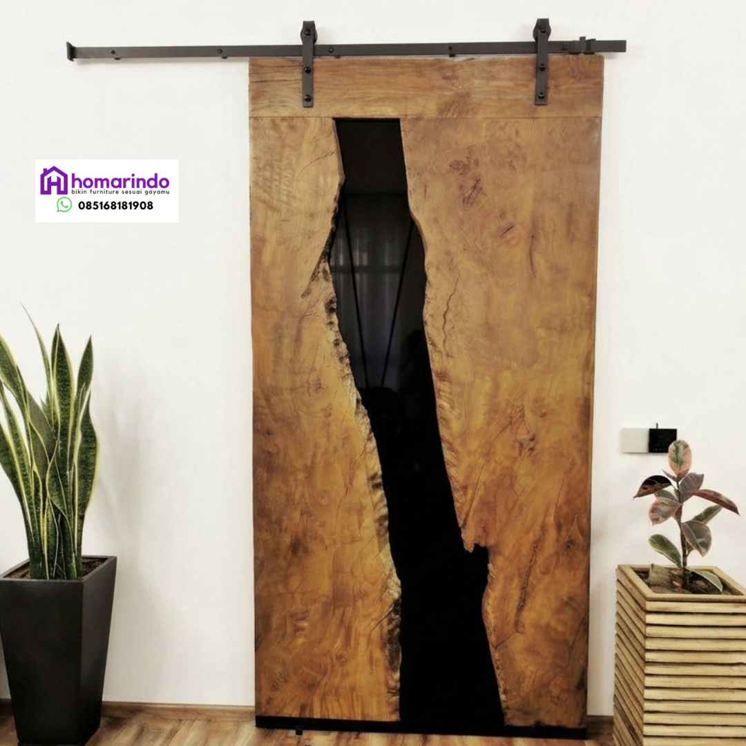 Pintu Resin Sungai Kayu Solid Pintu Resin Sungai Kayu Solid