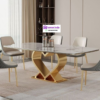 Set Meja Makan Stainless Elegan dari Homarindo