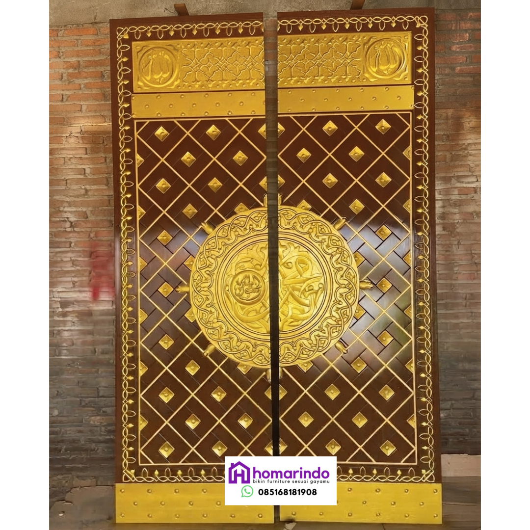 Pintu Nabawi Custom Tembaga Kuningan Mewah Elegan