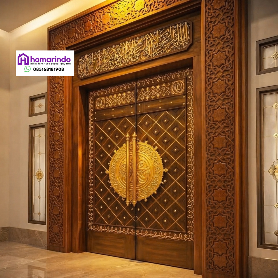 Pintu Nabawi Kayu Jati Mewah Estetik Pintu Nabawi Kayu Jati Mewah Estetik