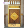 Pintu Nabawi Kayu Jati Kombinasi Kuningan