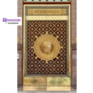 Pintu Nabawi Kustom Kuningan dan Kayu Jati Mewah
