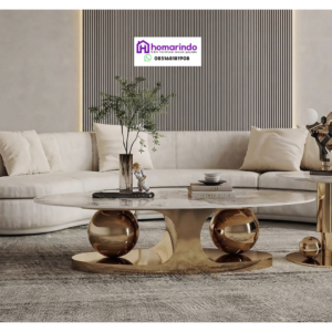 Meja Tamu Stainless Steel Modern