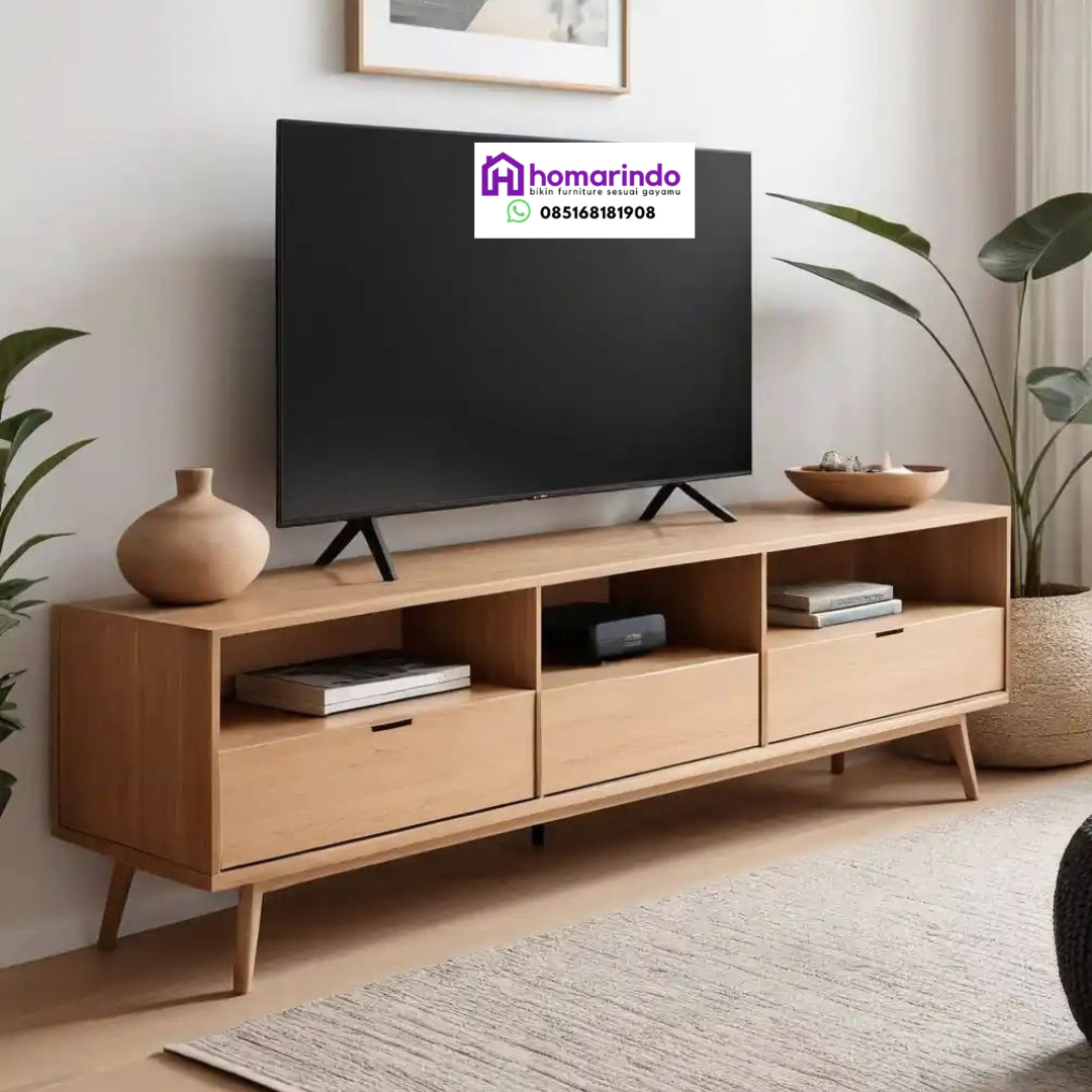 Bufet TV Minimalis Modern Kayu Jati Alami Bufet TV Minimalis Modern Kayu Jati Alami