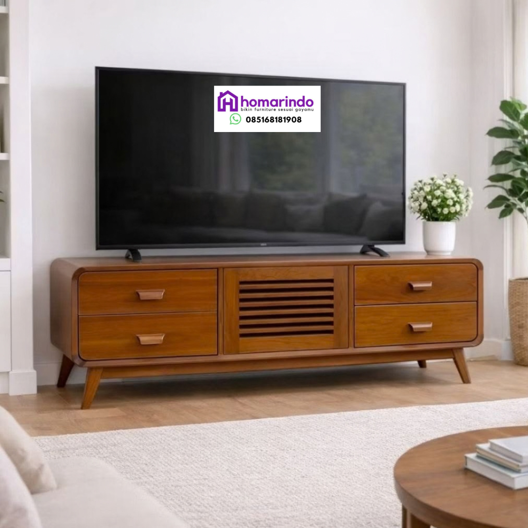 Bufet TV Kayu Jati Minimalis Modern Retro Bufet TV Kayu Jati Minimalis Modern Retro