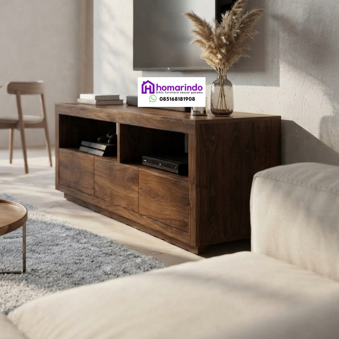 Meja TV Kayu Minimalist Modern Homarindo Meja TV Kayu Minimalist Modern Homarindo