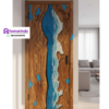 Pintu Kayu Resin Epoksi Motif Laut Biru dari Homarindo