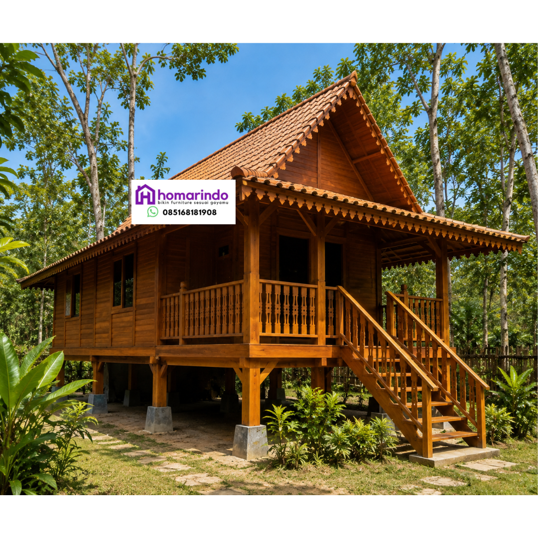 Rumah Panggung Kayu Jati Klasik Rumah Panggung Kayu Jati Klasik
