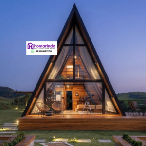 Rumah Segitiga Kayu Jati