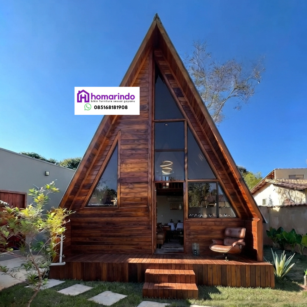 Rumah Segitiga Kayu Jati