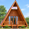 Rumah Segitiga Kayu Jati