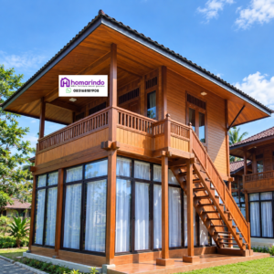 Rumah Panggung Kayu Jati 2 Lantai