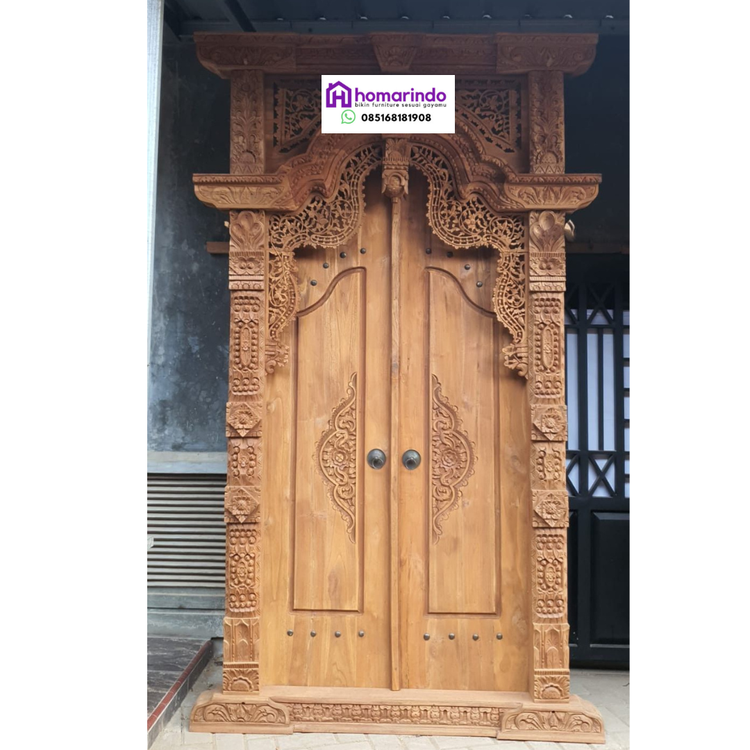 Pintu Gebyok Ukir Kayu Jati Klasik