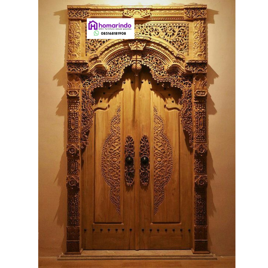 Pintu Gebyok Ukir Kayu Jati Klasik
