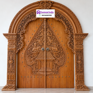Pintu Gebyok Ukir Kayu Jati Eksklusif
