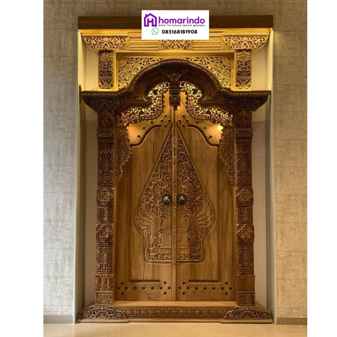Pintu Gebyok Ukir Kayu Jati