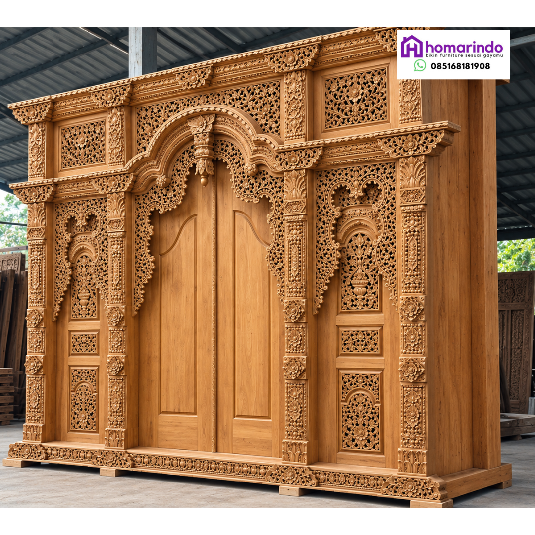 Pintu Gbyok Ukir Mewah Kayu Jati Pintu Gbyok Ukir Mewah Kayu Jati