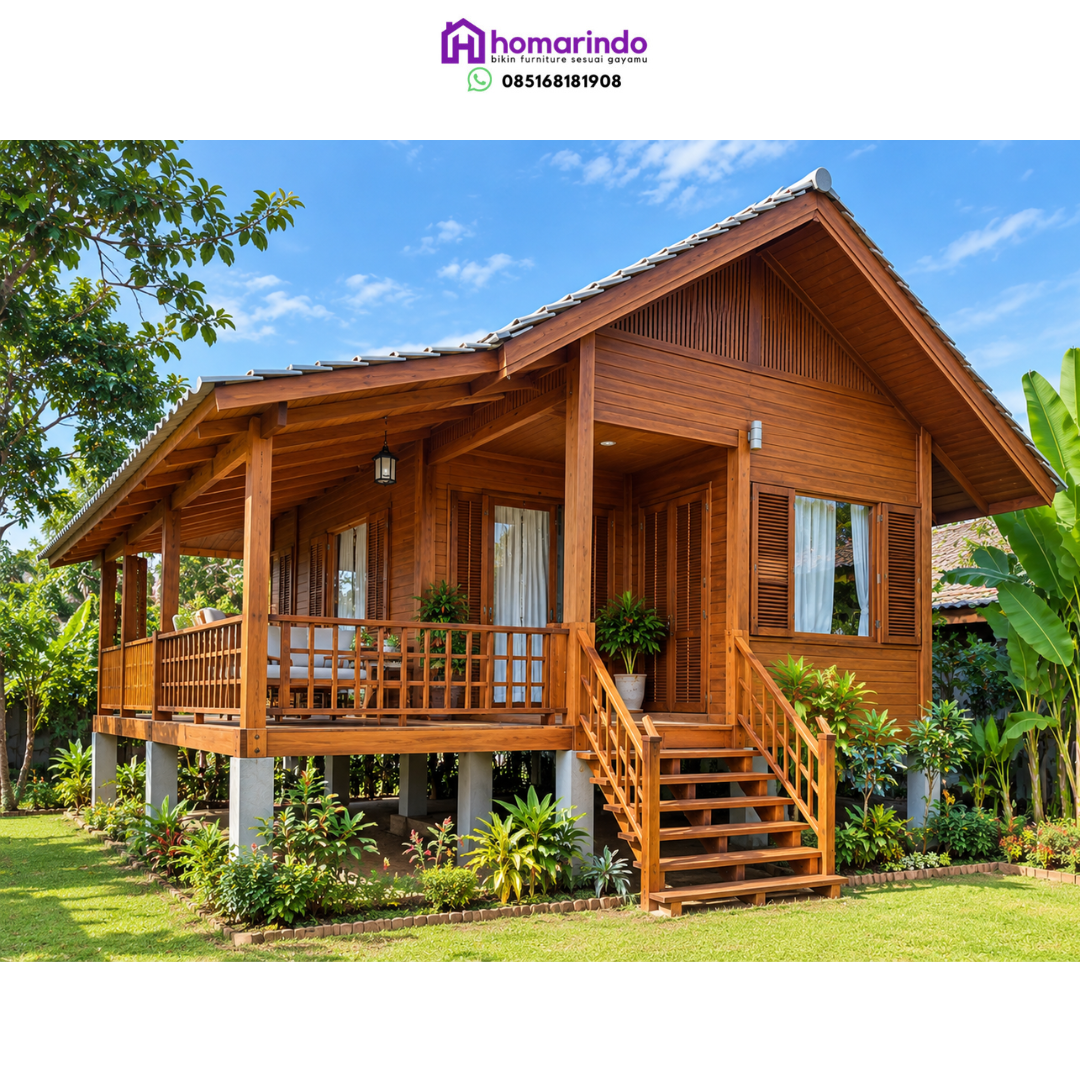 Rumah Panggung Kayu Jati Klasik Rumah Panggung Kayu Jati Klasik