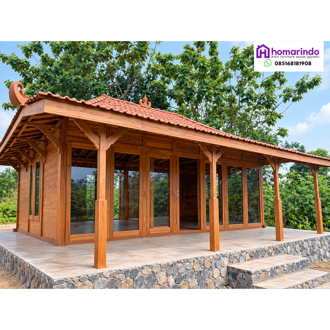 Rumah Joglo Kayu Jati Minimalis Modern Rumah Joglo Kayu Jati Minimalis Modern