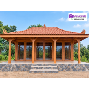Rumah Joglo Kayu Jati Minimalis Modern