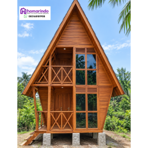 Rumah Segitiga Asimetris 2 Lantai