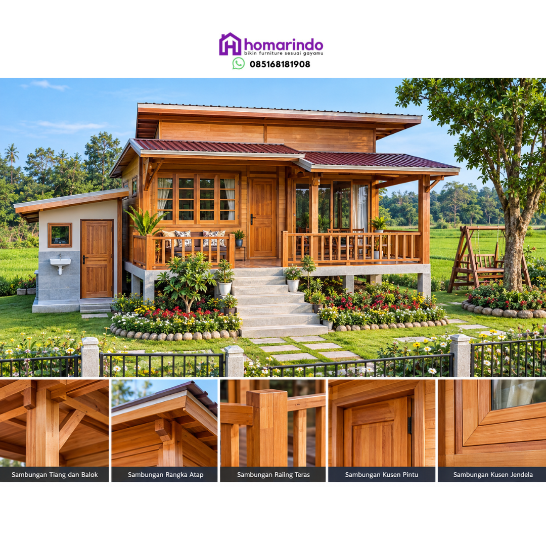 Rumah Kayu Jati Minimalis Modern Paling Estetik Rumah Kayu Jati Minimalis Modern Paling Estetik