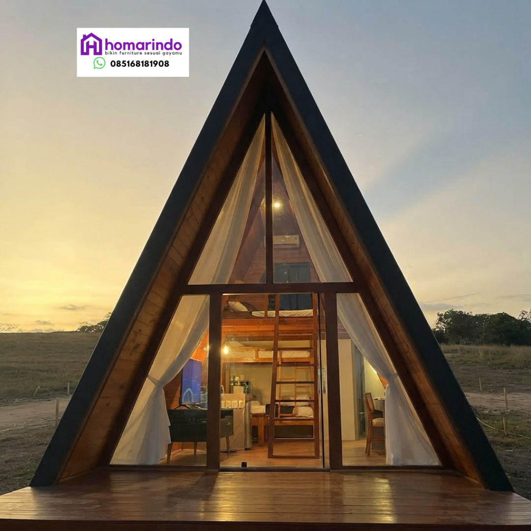 Rumah Kayu Jati Segitiga Minimalis Modern Mewah Rumah Kayu Jati Segitiga Minimalis Modern Mewah