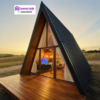 Rumah Kayu Jati Segitiga Minimalis Modern Mewah