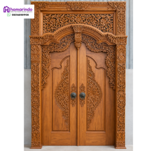 Gebyok Pintu Kayu Jati Ukiran Klasik Mewah