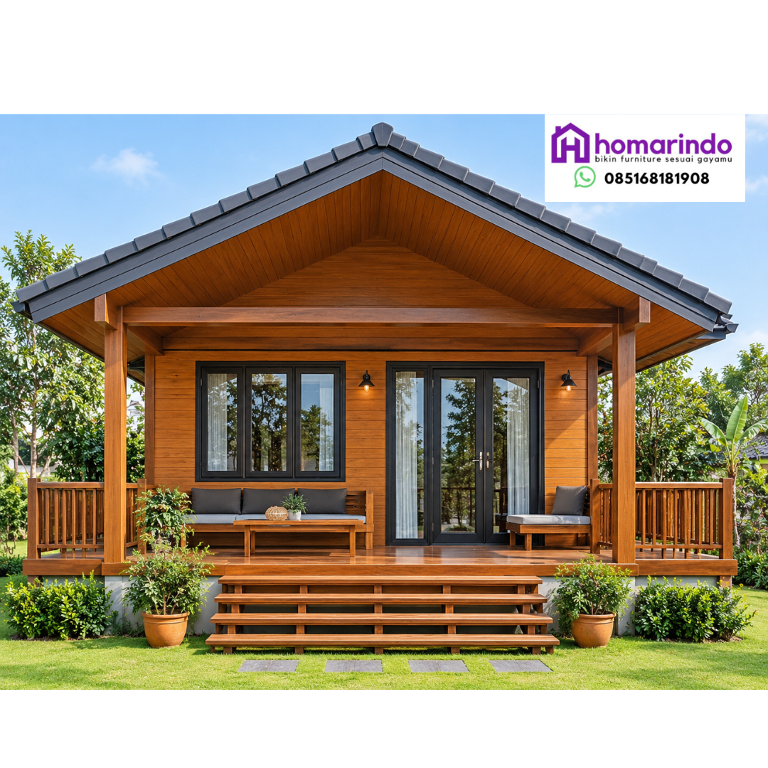 Rumah Limasan Kayu Jati Minimalis