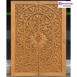 Pintu Gebyog Kayu Jati Mewah Nusantara