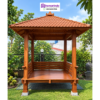 Gazebo Kayu Jati Minimalis  Estetik