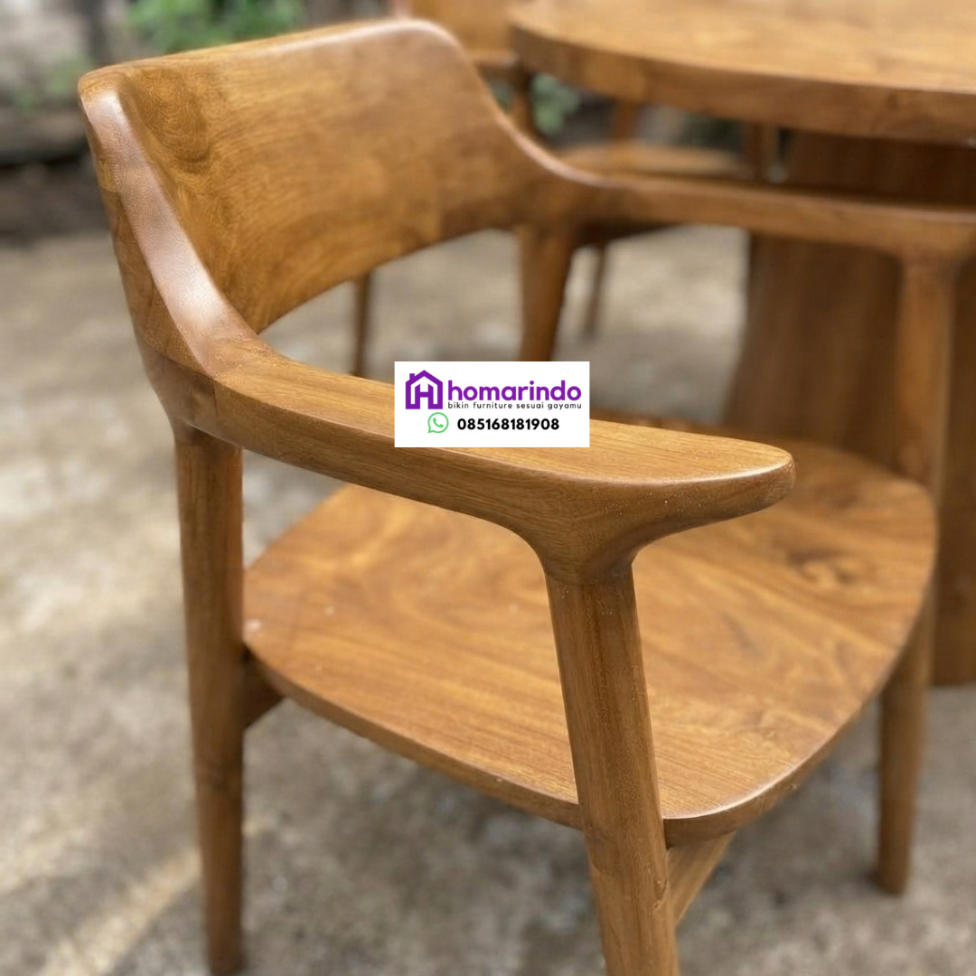 Set Meja Makan Kayu Jati Premium Estetik Set Meja Makan Kayu Jati Premium Estetik