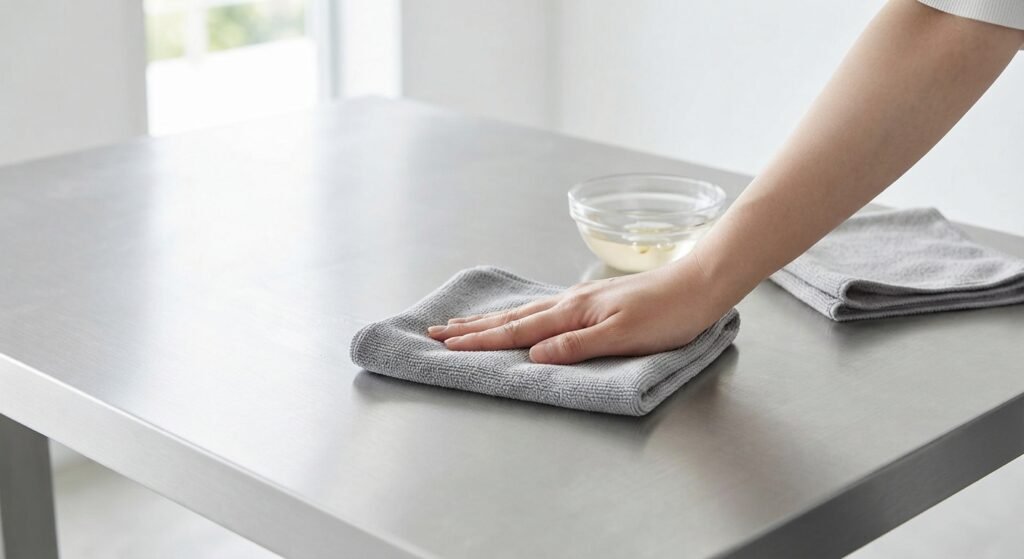 Meja Makan Stainless Steel