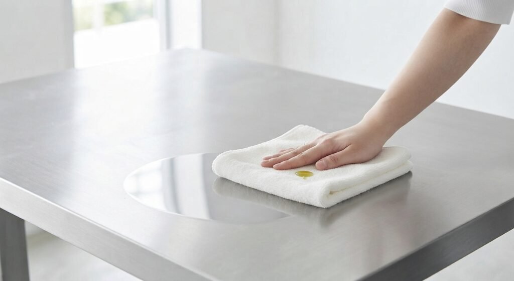 Meja Makan Stainless Steel