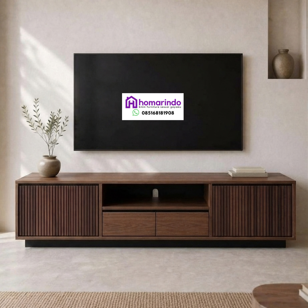 Meja TV Kayu Minimalist Modern Homarindo