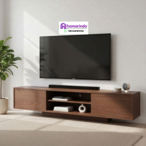 Meja TV Minimalis Kayu Modern Estetik