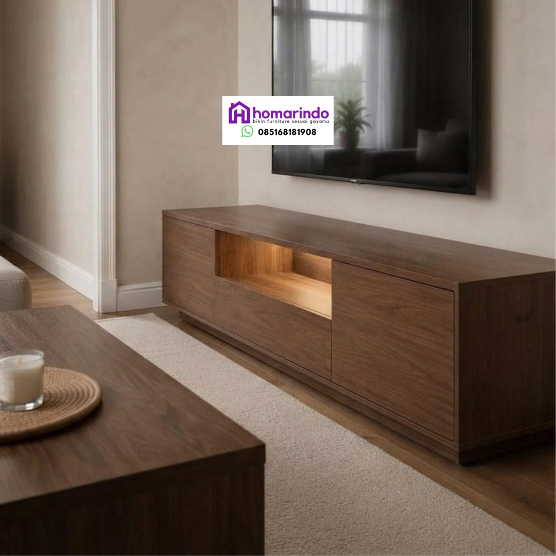 Meja TV Minimalis Modern Kayu Jati Solid Meja TV Minimalis Modern Kayu Jati Solid