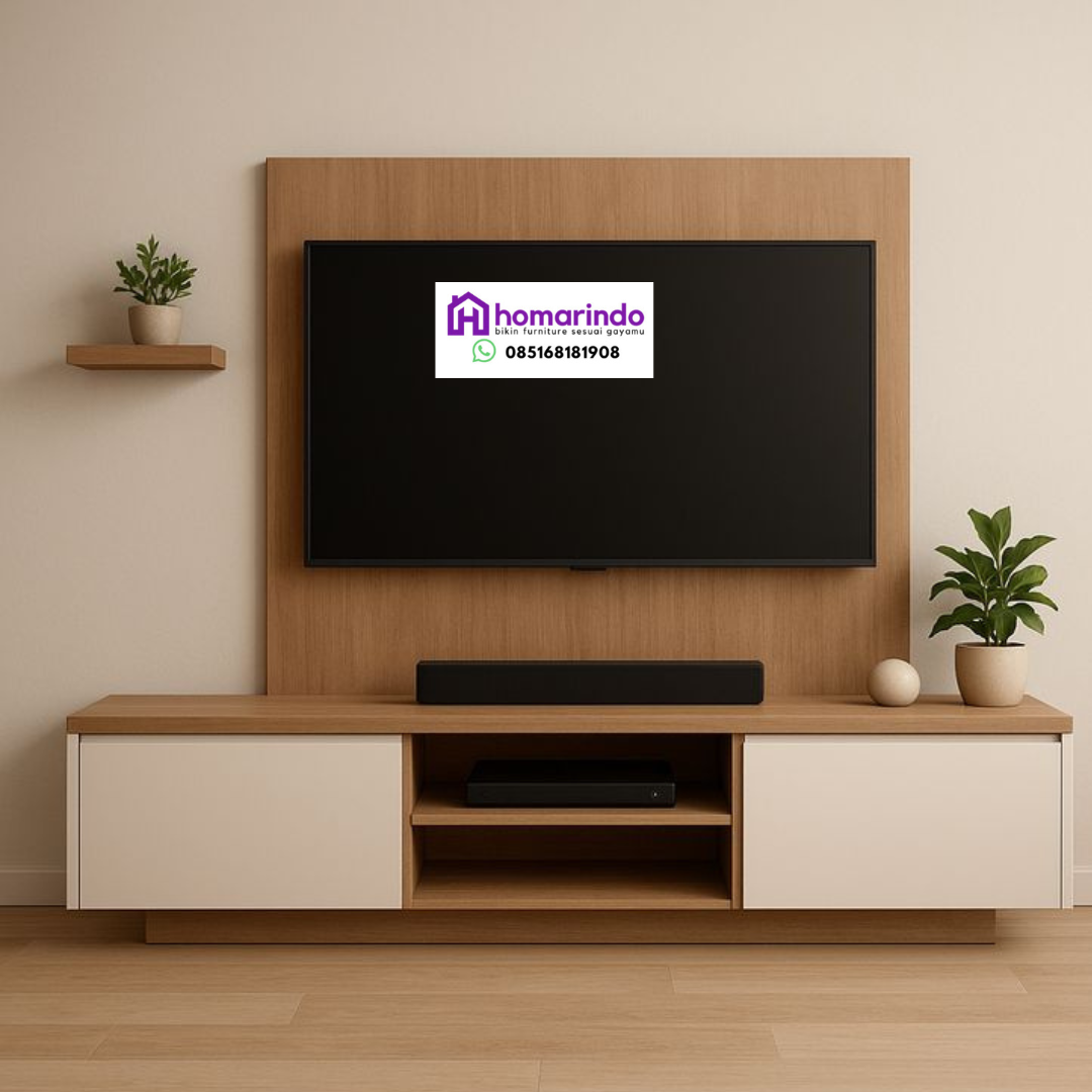 Set Backdrop TV Minimalis Modern Homarindo Set Backdrop TV Minimalis Modern Homarindo