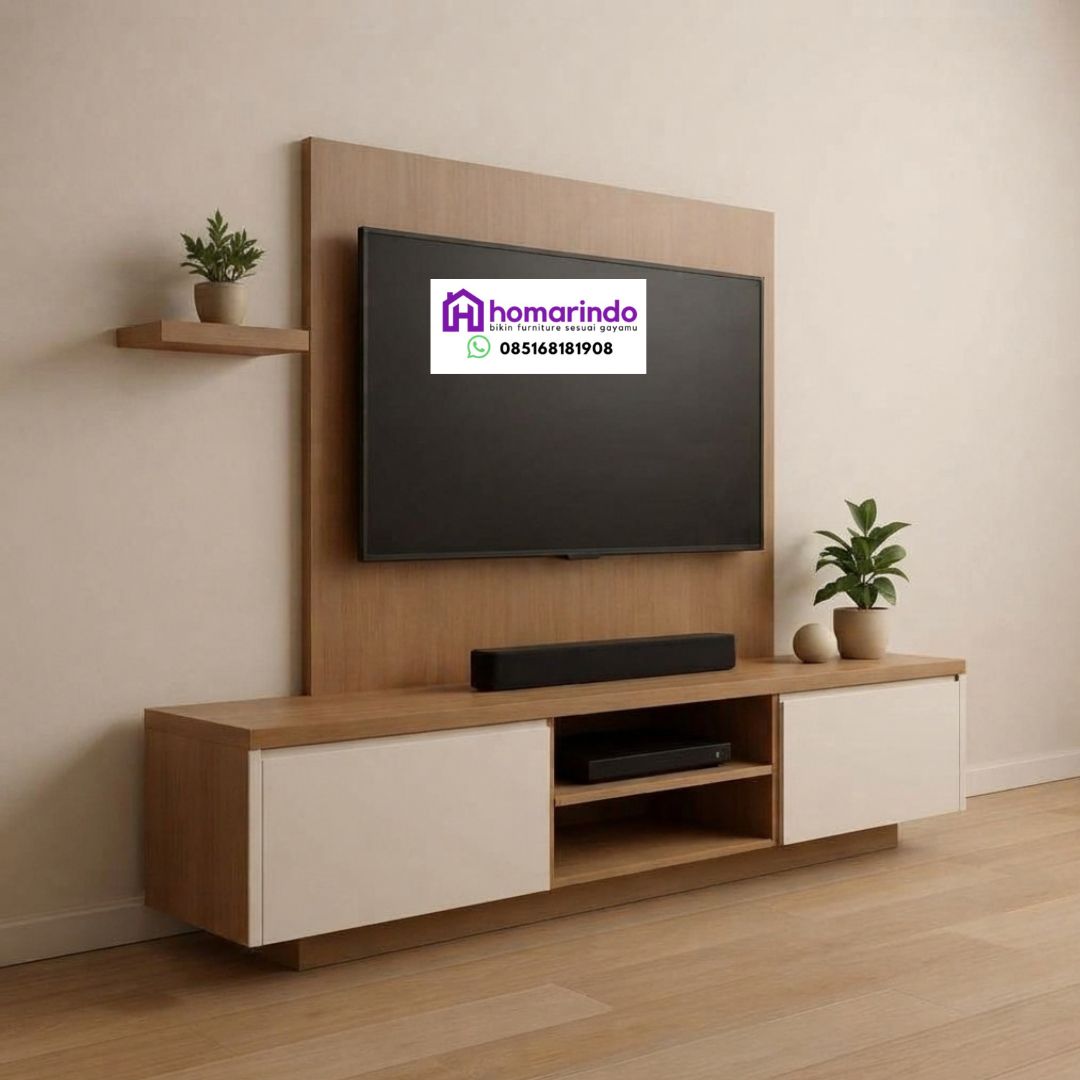 Set Backdrop TV Minimalis Modern Homarindo Set Backdrop TV Minimalis Modern Homarindo