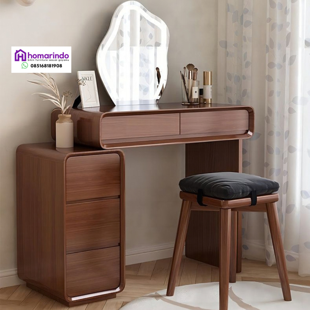 Meja Rias Minimalis Modern Kayu Jati Estetik Meja Rias Minimalis Modern Kayu Jati Estetik