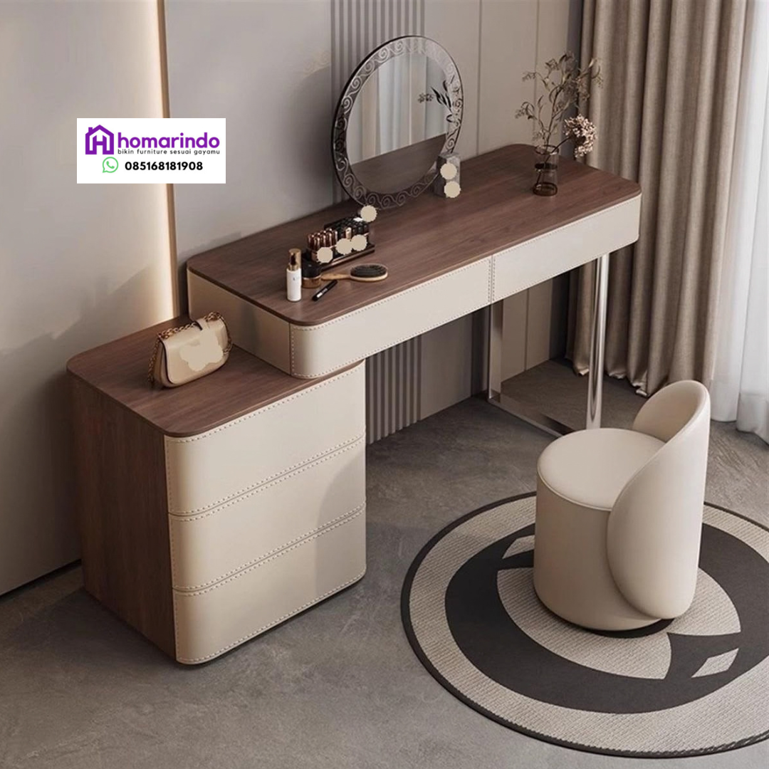 Meja Rias Minimalis Modern Kulit Sintetis Meja Rias Minimalis Modern Kulit Sintetis