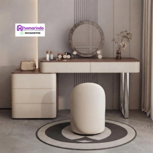 Meja Rias Minimalis Modern Kulit Sintetis