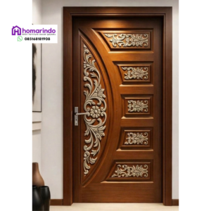 Pintu Kayu Ukir CNC Minimalis Mewah Homarindo