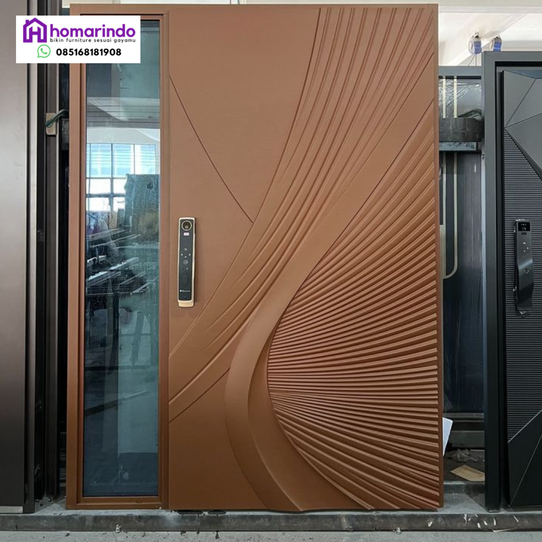 Pintu CNC Ukiran Gelombang Circular Homarindo