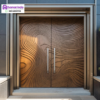 Pintu Kayu Minimalis Ukiran CNC Topografi Modern Homarindo