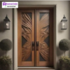 Pintu Utama Minimalis Ukir CNC Motifs Sayap Kepak Mewah