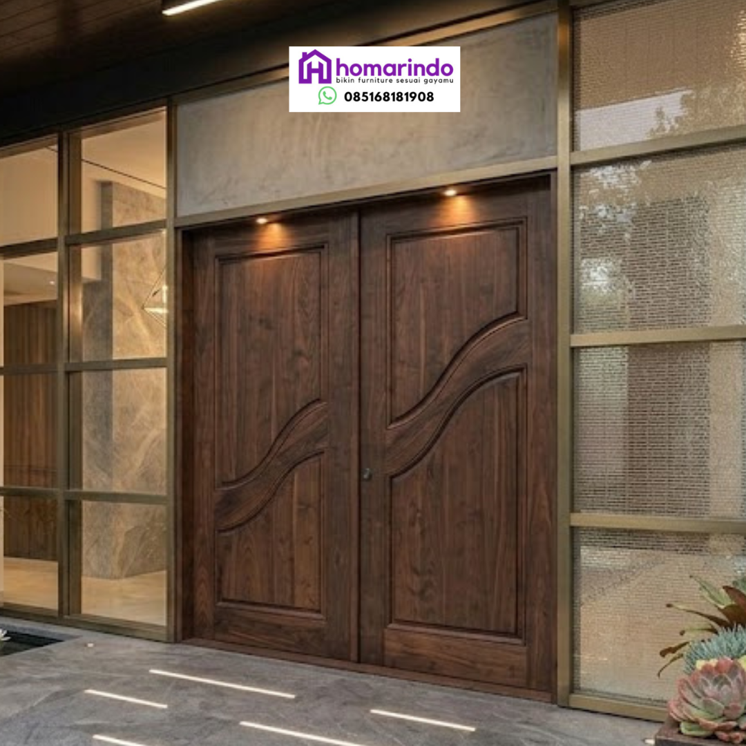 Pintu Kayu Minimalis CNC Modern Luxury Elegan 